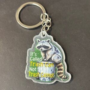 🔥RACCOON EMOTIONAL SUPPORT KEYCHAIN (TRASH CAN-style 1)